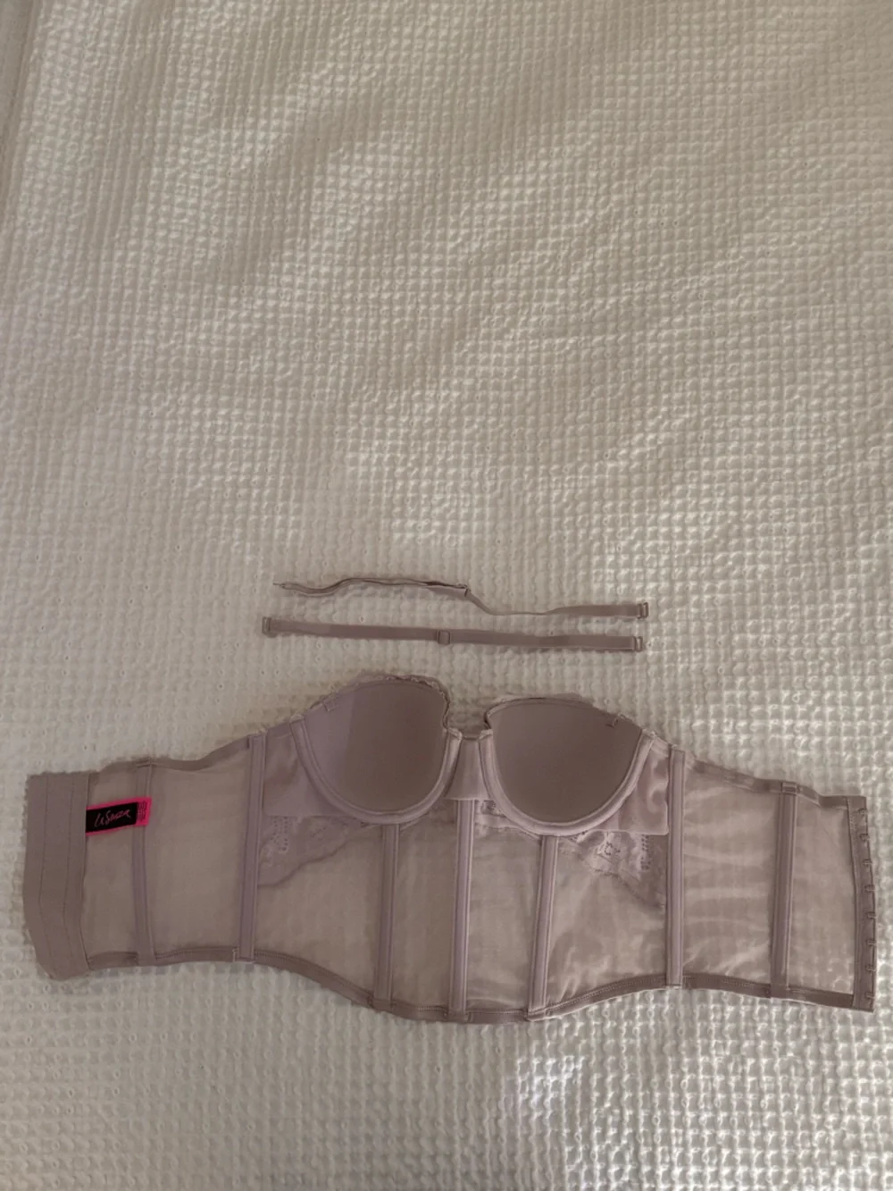 La SENZA Mauve Lace Longline Bustier with Removable Straps Size xs - Picture 4 of 5